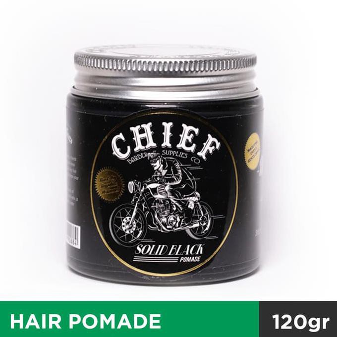Chief Pomade Gel Rambut Pria Solid Black 4.2 Oz