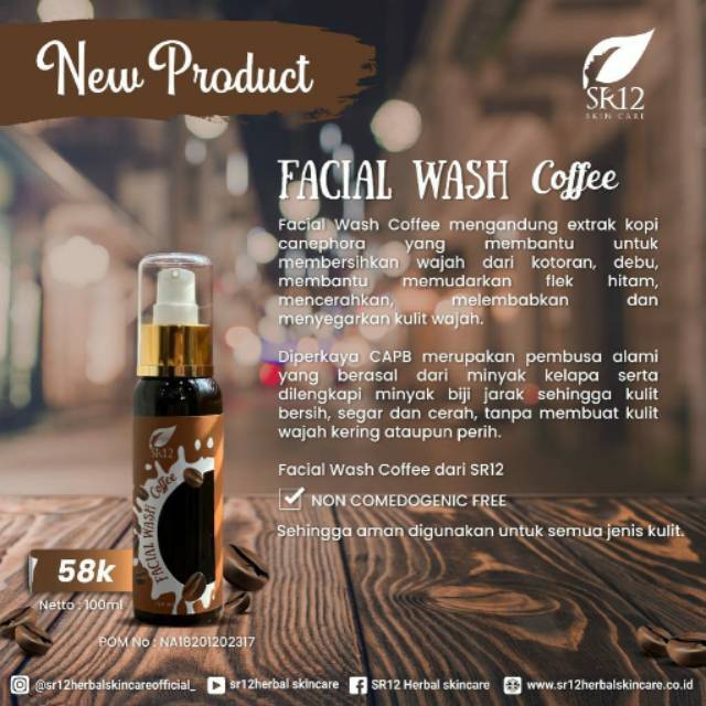 Facial wash coffe