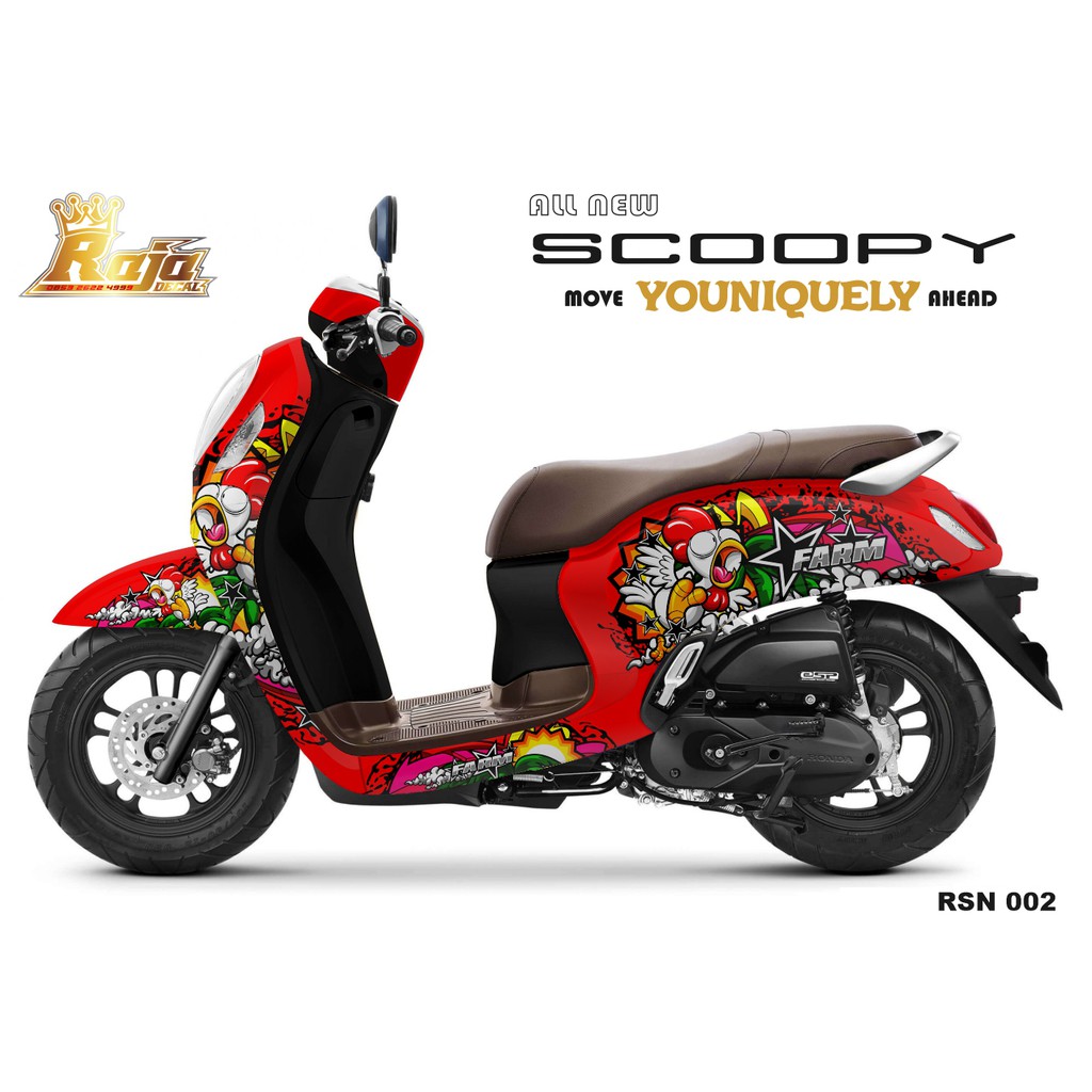 Decal Sticker Honda Scoopy New Design Code RSN 002
