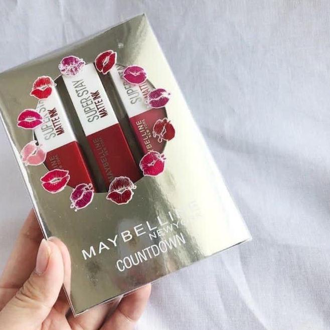 ➪ [ PER BOX ISI 3 ] MAYBELINE SUPERSTAY INK MATTE COUNTDOWN ➥