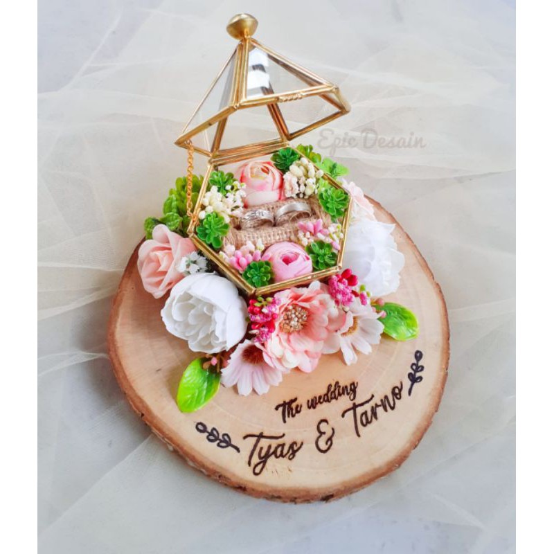 Ring Box Rustic lamaran atau nikahan