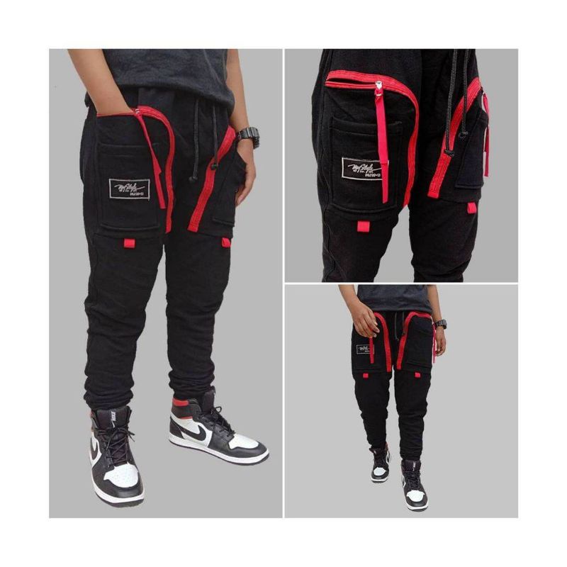 JOGGER SWEATPANTS DOUBLE ZIPPER