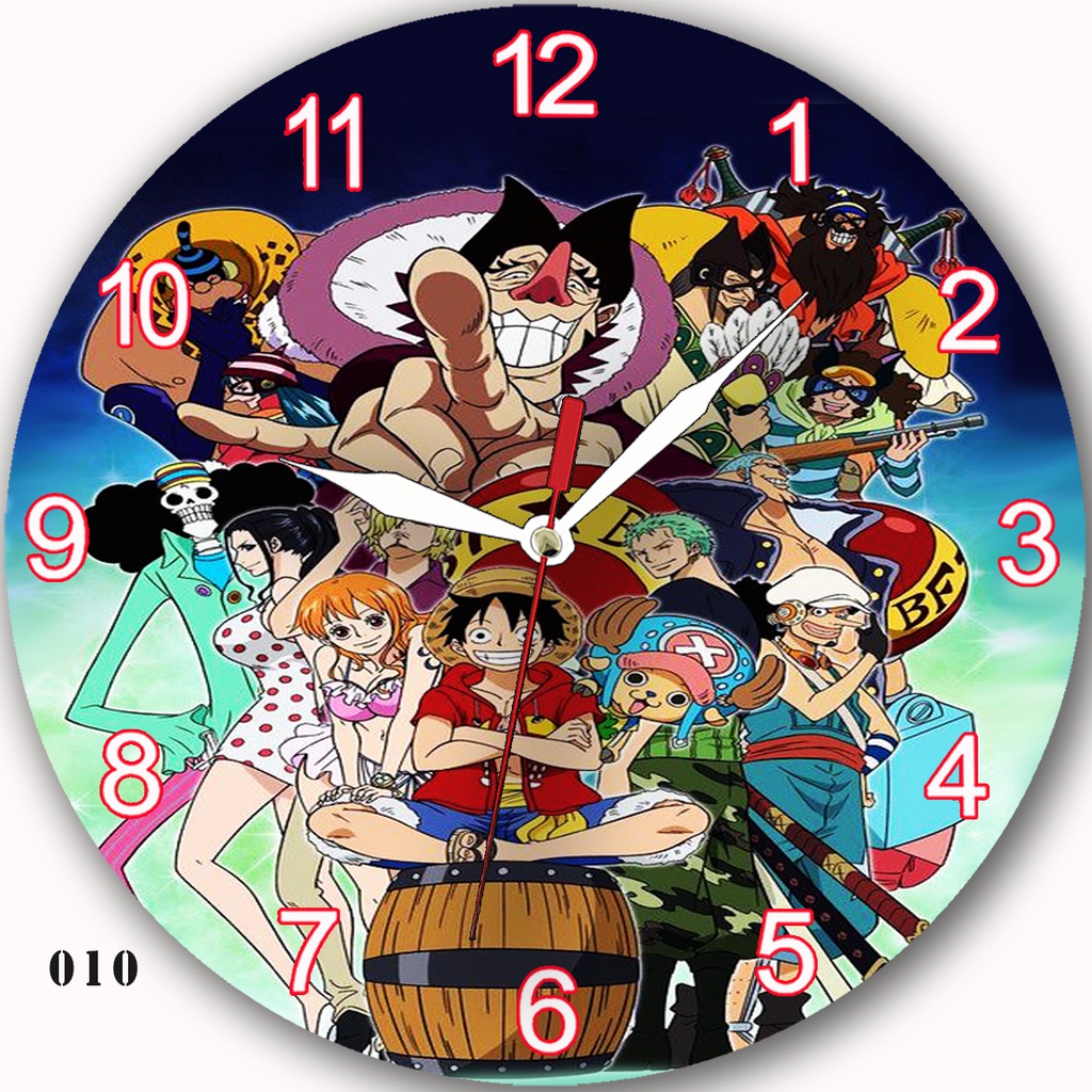 JAM DINDING CUSTOM KARTUN ONE PIECE 10
