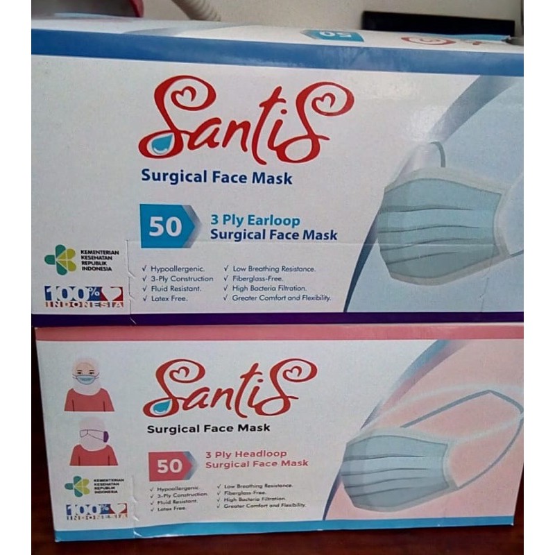 Santis Surgical Face Mask Earloop
