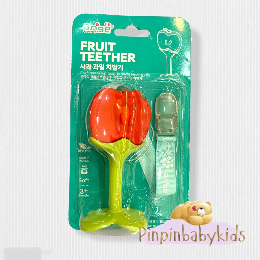Ange fruit teether _ apple dengan tali penjepit