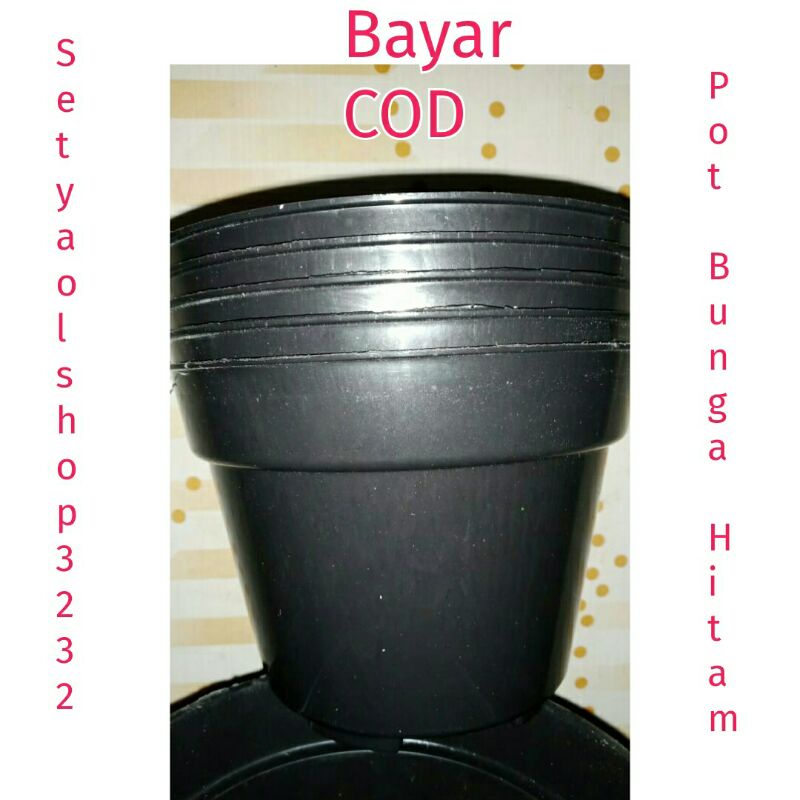 Pot Bunga Hitam 20