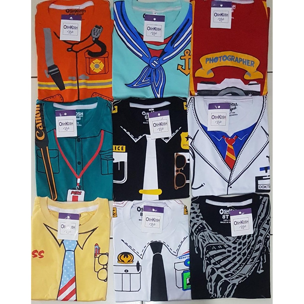 KAOS ANAK PROFESI SIZE 2 - 8