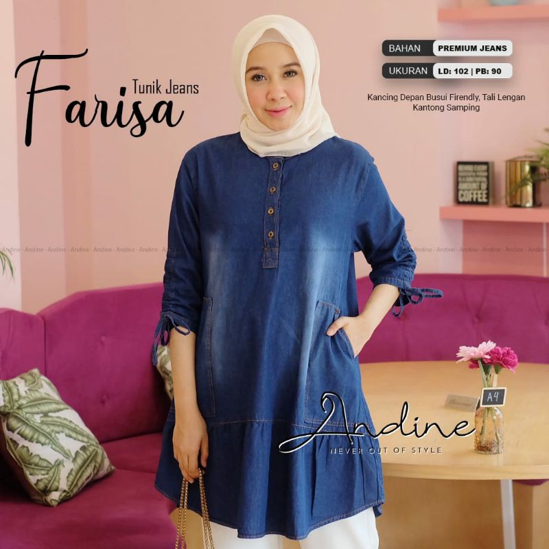 Farisa tunik jeans