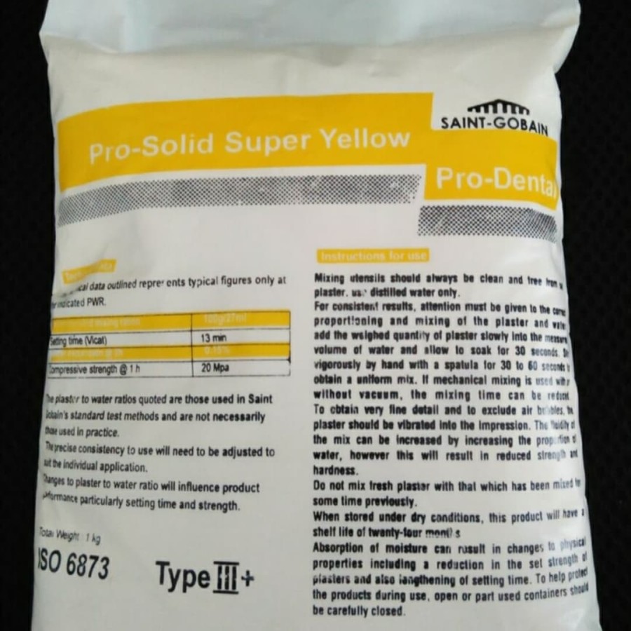 DENTAL GIPS STONE KUNING PRO BASE Type lll