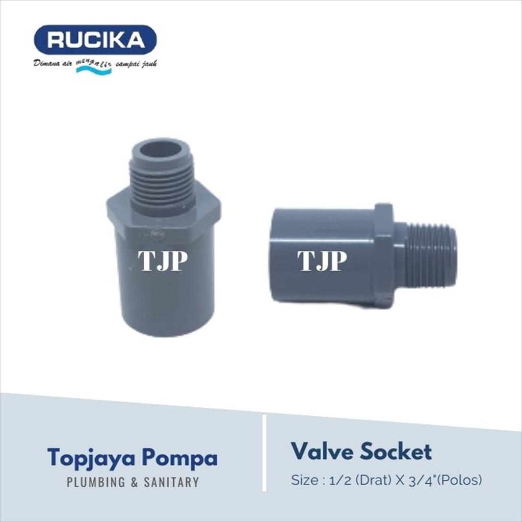 VALVE SOCKET AW RUCIKA 1/2 X 3/4"