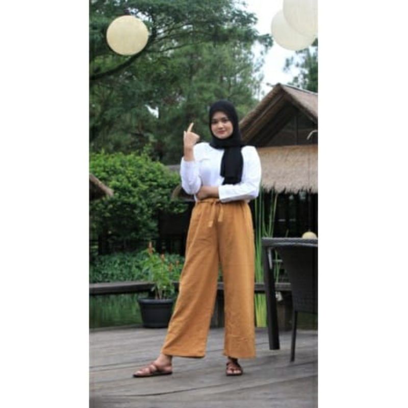 celana kulot linen