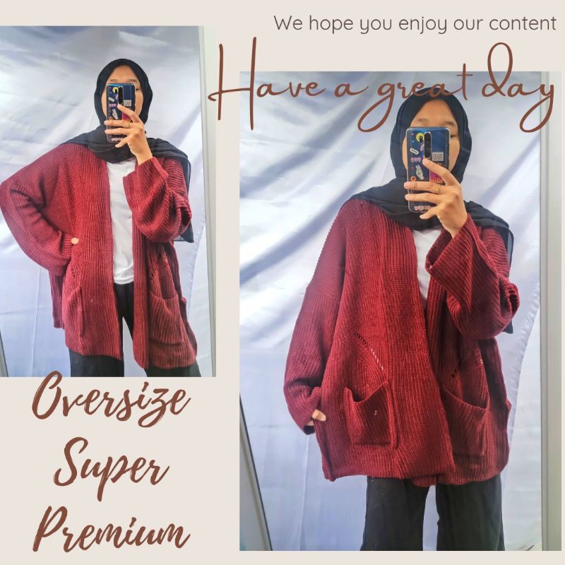 [ TEBAL ] CARDIGAN OVERSIZE SUPER PREMIUM