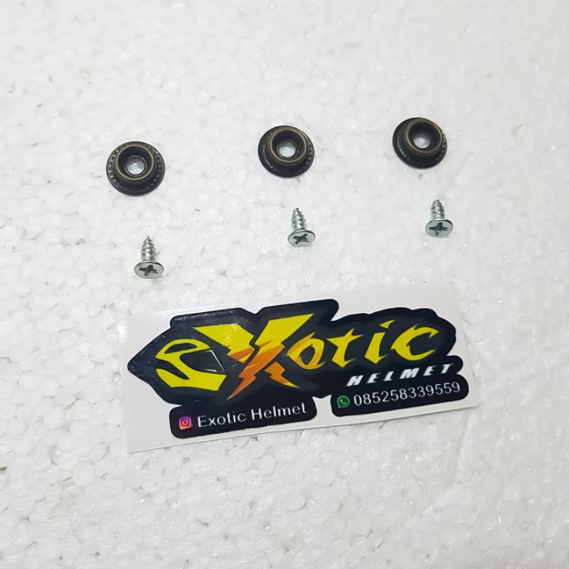 baut kancing kancingan visor kaca helm bogo dan modif