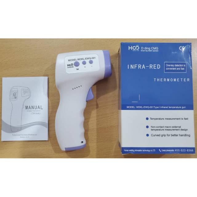 Termometer infrared layar 3 warna