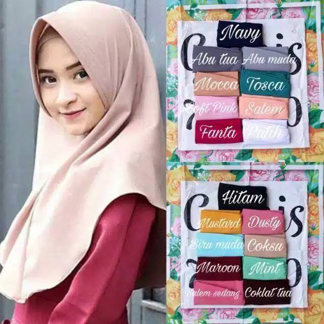 Khimar simple pet bahan wolfis