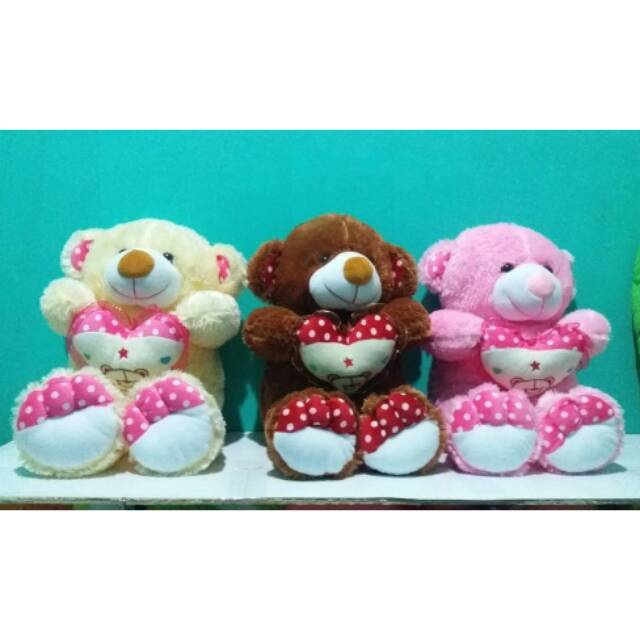 [BISA COD] BONEKA BEAR POLKADOT SNI