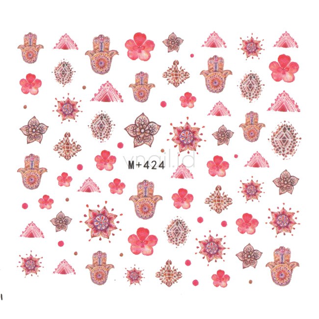 Pink Palm Water Decal (M424)