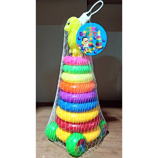 Mainan Anak Ring Donat Susun Roda