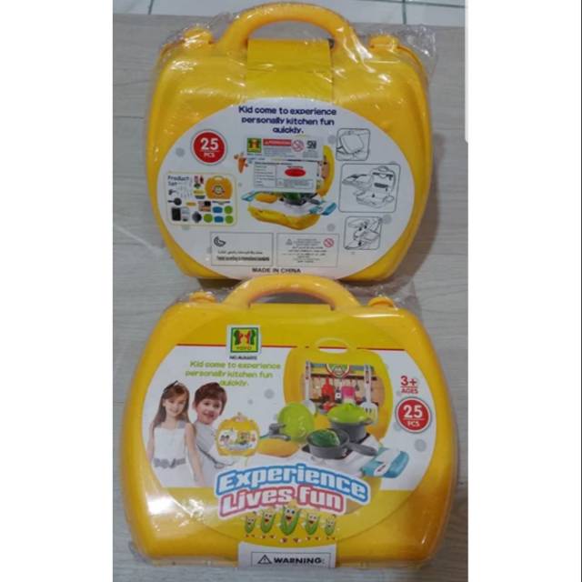 Mainan kitchen suitcase koper