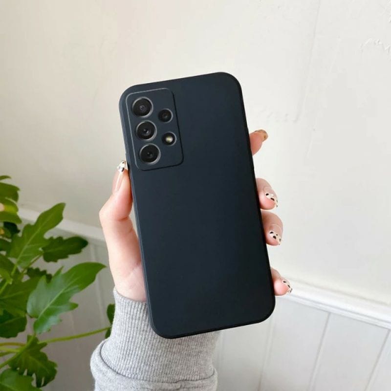 Case Samsung A33 Sof Case Premium Polos Black Matte Casing