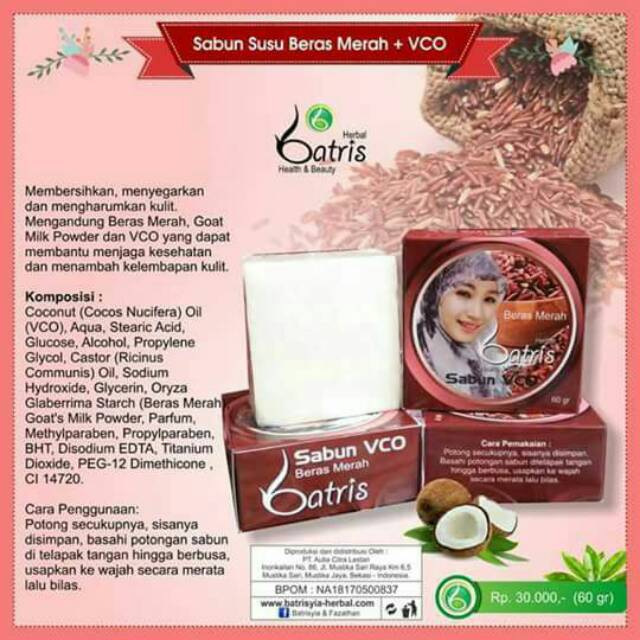 sabun beras merah