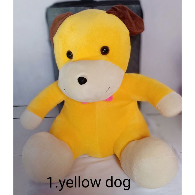 boneka besar dog kuning