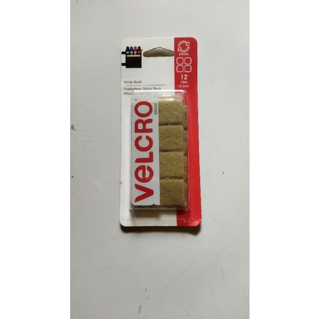 Velcro Square Sticky Back - Krem