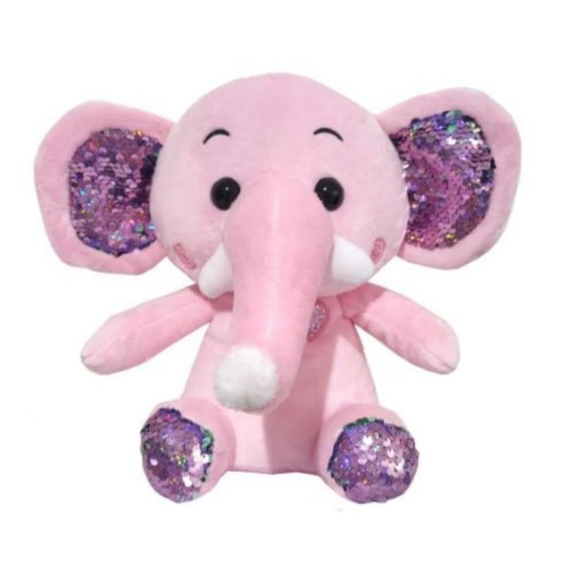 Boneka Gajah  pink Sequin