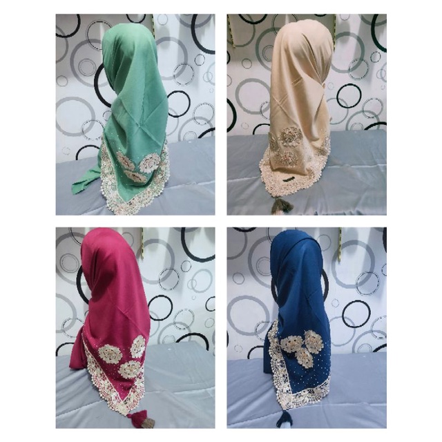segi empat renda tassel