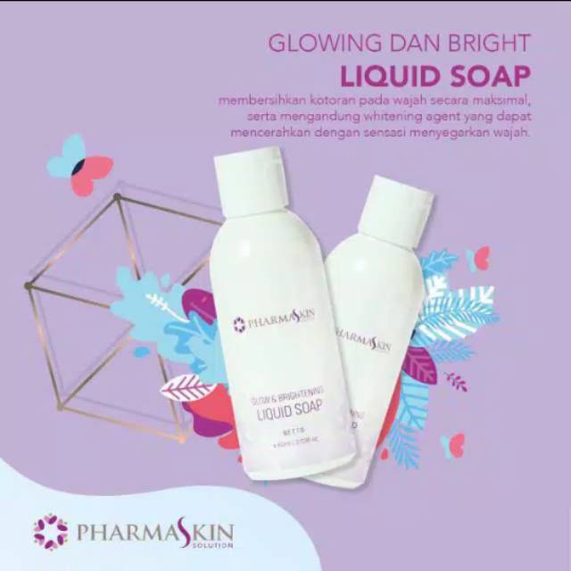 Glowing and bright liquid soap
