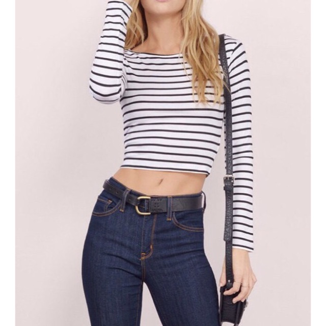 Stripe longsleeve (crop)