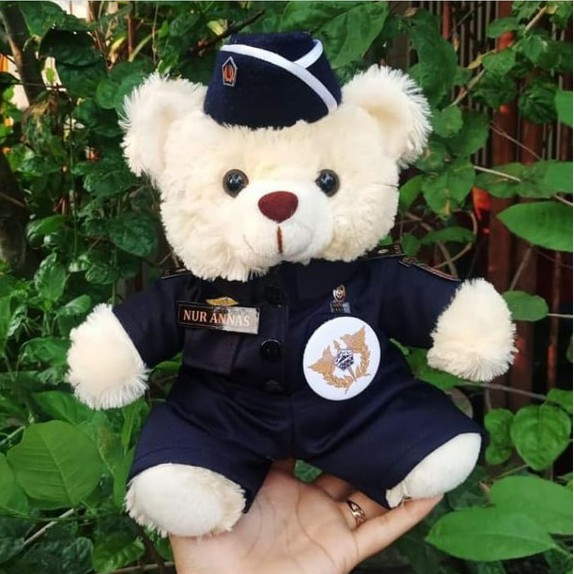 Boneka Teddy Bear Seragam Profesi Bea Cukai