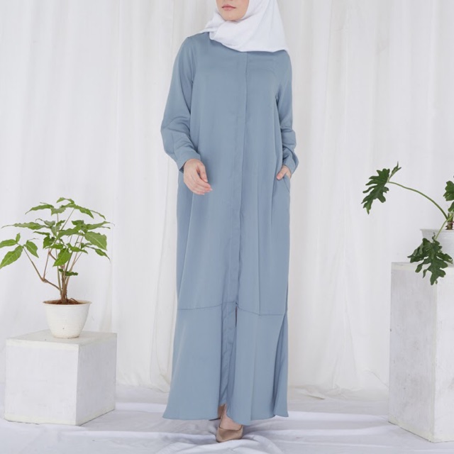 kenes basic dress - steel blue