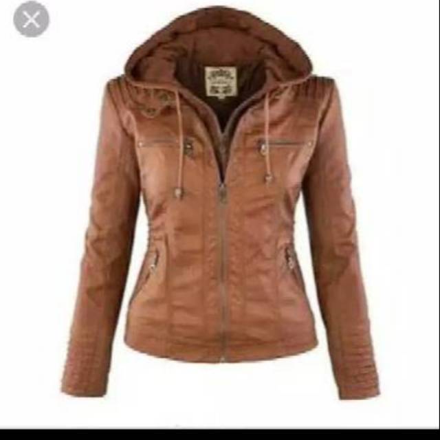 Jaket kulit domba asli model cewe