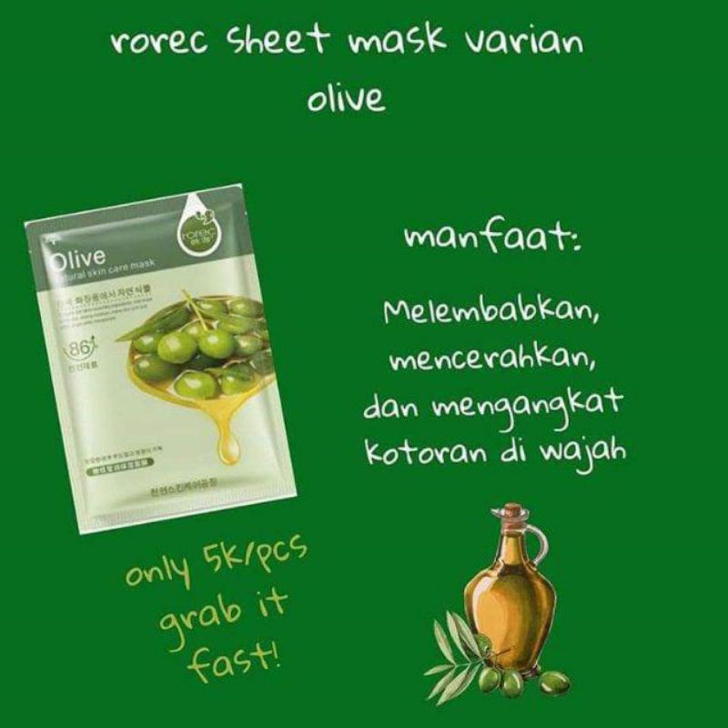 Masker rorec / rorec sheetmask