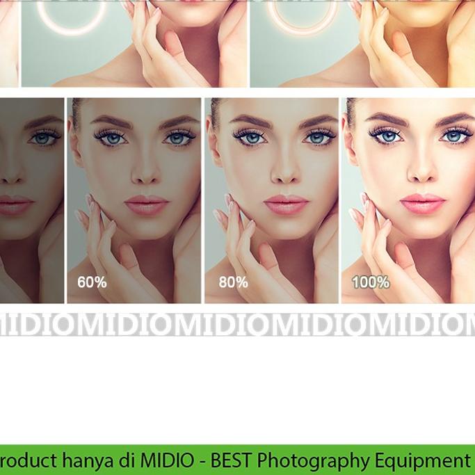 ♖ Ring Light Midio RL33 Ringlight Bicolour MUA Vlog PLUS Mini tripod ♣