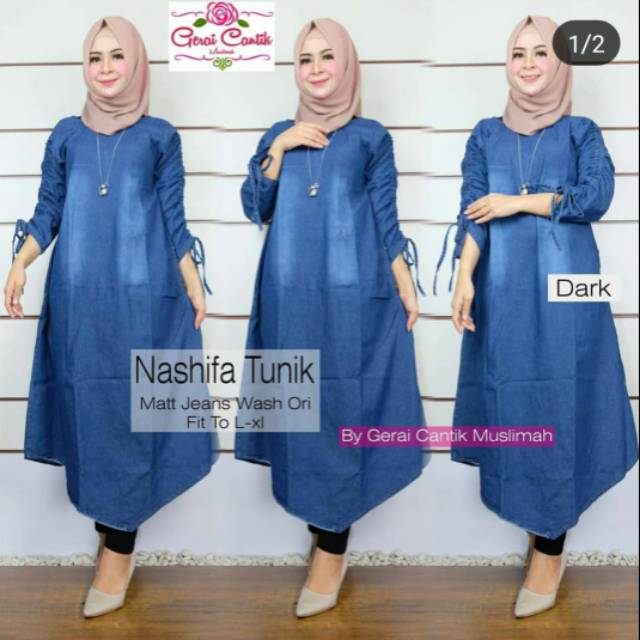 nashifa tunik navy