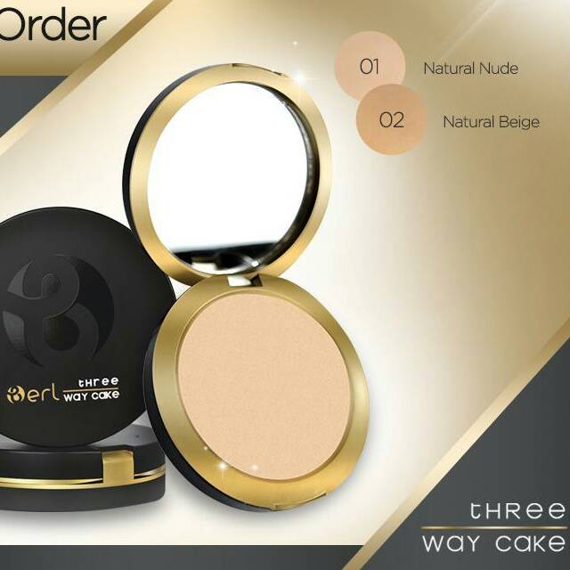 Bedak Three Way Cake B erl Cosmetic