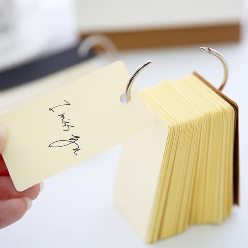flash card kuning dengan ring