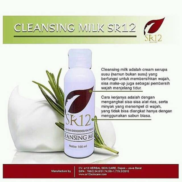 Milk cleanser sr12
