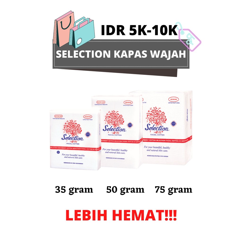 [COD] Kapas Wajah Selection - Variasi 35gr, 50gr, 75gr