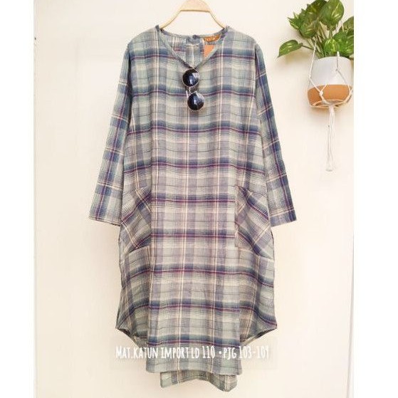 Tunik katun import ld 110 cm