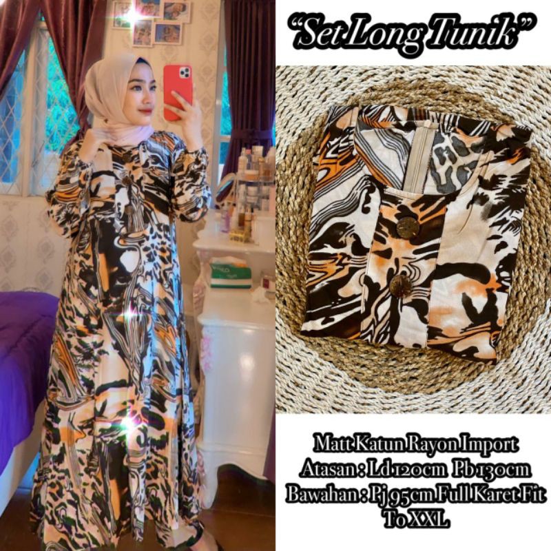 SETLONG TUNIK / TUNIK JUMBO / KATUN RAYON