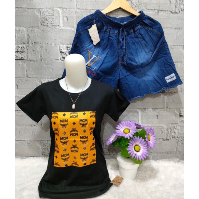 set denim + kaos standar