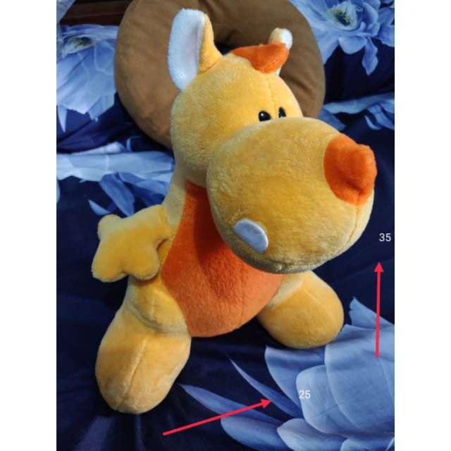 Boneka Dragon Kuning lucu imut (preloved)