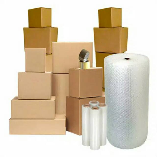 Tambahan packing buble dan kardus