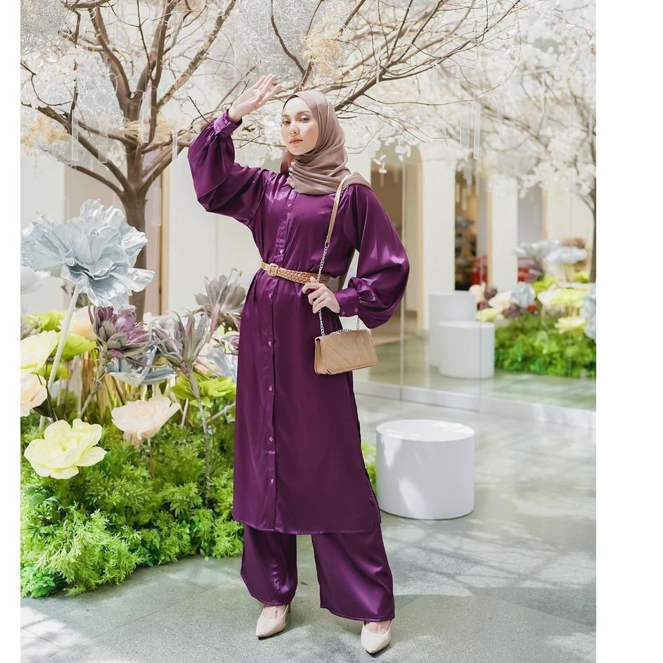 Siap Kirim Long Tunik & Pants Elegance Basic Kinara