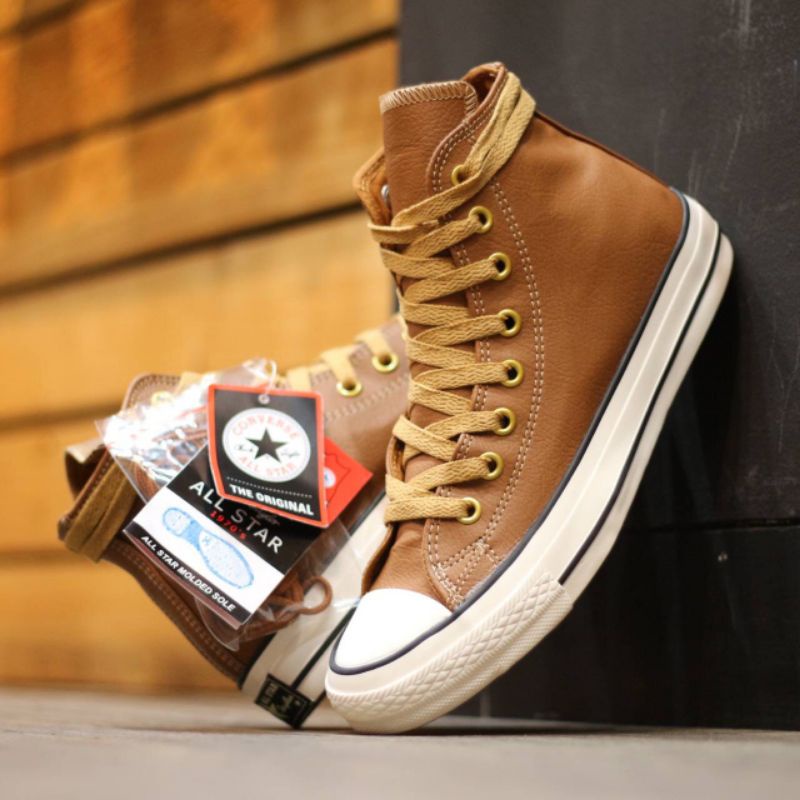 CONVERSE 70'S HI LEATHER BROWN