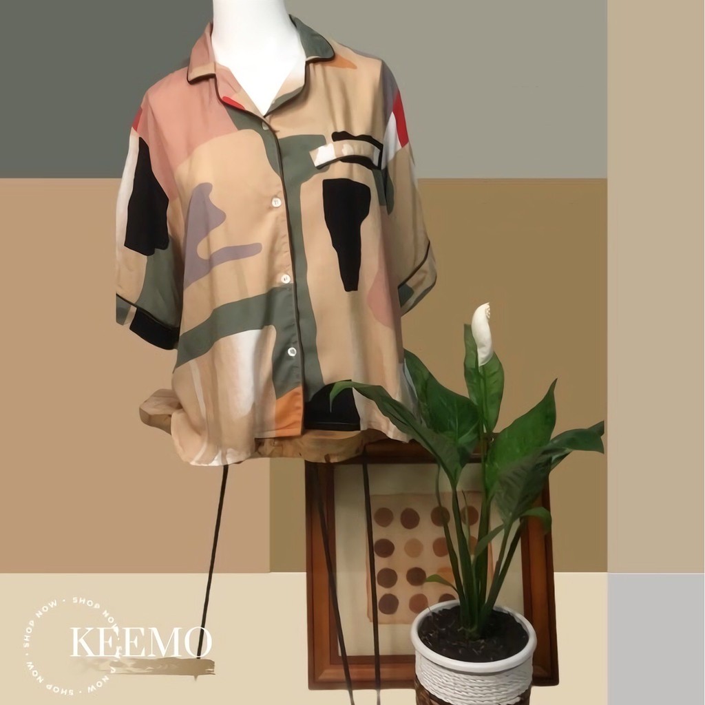 casual pattern collar shirt