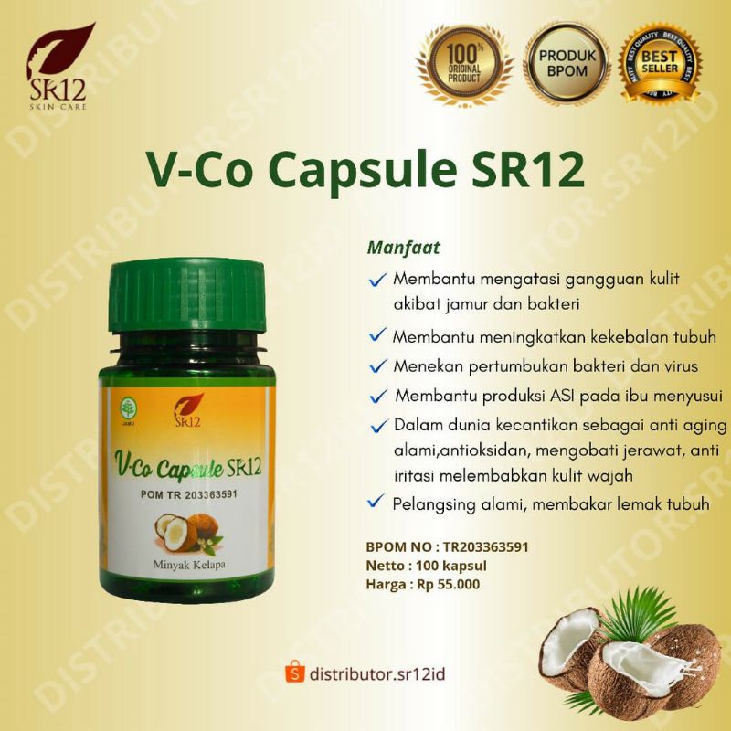 VCO kapsul Sr12 herbal Premium